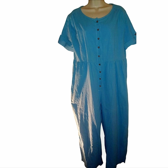 MISSLOOK Blue Button-Up Jumpsuit Size XL LNC - Picture 7 of 7